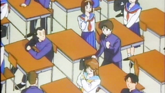 Old school cartoon in hentai style with young girls