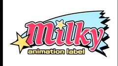 Busty hentai lady among many hard cocks