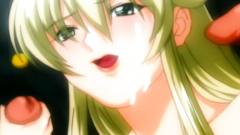 A lot of cocks and cum for sexy blonde hentai cutie