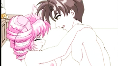 Sweet cartoon babe takes big cock in her mouth