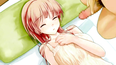 Passionate titjob from busty hentai teen