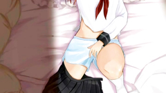 Sweet teen squeezes his cock between her tits