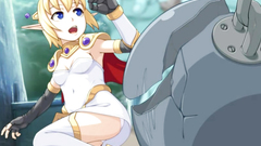 Sweet young elf blonde ruined by huge monster's cock