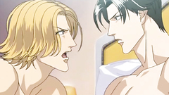 Gay couple in their passionate oral pleasure