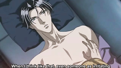 Gay couple having fun together in hentai cartoon