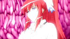 Busty hentai babe with pretty face fucked hard by tentacles