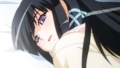 Long-legged black-haired cutie in nice hentai cartoon