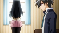 Long-legged black-haired cutie in nice hentai cartoon