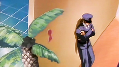 Romantic kissing of handsome brunette babes