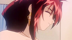 Sexy redhead in short skirt in hot hentai cartoon