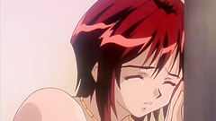 Sexy redhead in short skirt in hot hentai cartoon