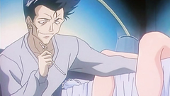 Perverted dude fingering her shaved pussy