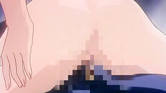 Sexy brunette swallows massive cock on her knees