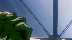 Naked black-haired babe gets drilled from behind