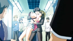 Breasty lady in glasses fucked hard in train