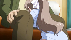 She strokes his cock with her tits untill the facial