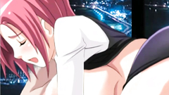 Big breasted redhead rides giant hard cock