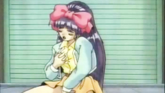 Hentai schoolgirl in erotic old school cartoon