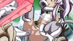 Beautiful elf destroyed in every hole by evil tentacles