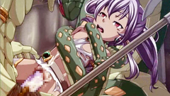 Petite elf in hentai toon fucks with monsters