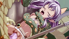 Petite elf in hentai toon fucks with monsters