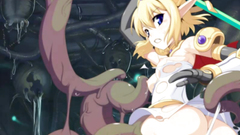 Blonde hentai beauty in rough fantasy toon