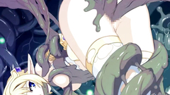 Blonde hentai beauty in rough fantasy toon