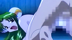 Hot teen with green hair takes cock from behind