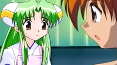 Hot teen with green hair takes cock from behind