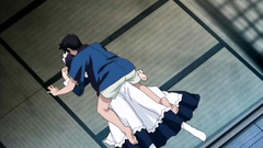 Hentai girl with big and sexy boobs rides dick outdoors