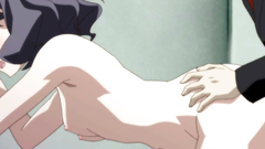 Skinny brunette gets penetrated from behind