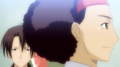 Young dark-haired schoolgirls in hentai cartoon