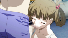 Petite teenage cutie blows cock on her knees