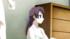 Naked hentai brunette babe moans while fucking