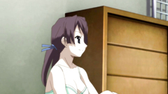 Naked hentai brunette babe moans while fucking