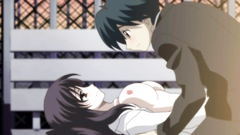 Barely legal brunette babe gets fucked outdoors