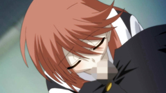 Redhead sexy teen goes down on her knees and sucks cock