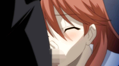 Redhead sexy teen goes down on her knees and sucks cock