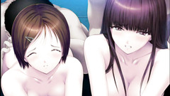 Doggy-style foursome fuck with two hot teens