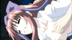 Seductive hentai cutie gets her tiny shaved cunt filled with warm cum