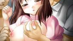 Hot babe with big and beautiful tits gets groped in this toon