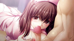 Sweet redhead babe blows nice cock with her mouth