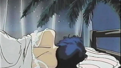 Hot hentai brunette sleeps and watches erotic dreams