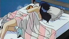 Hot hentai brunette sleeps and watches erotic dreams