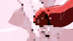 Horrible monster eats sexy babe's shaved pussy