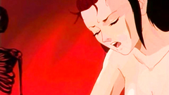 Hot brunette fucked by other woman with tentacles in her pussy