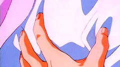 Sweet black-haired girl fucks outdoors in hentai clip