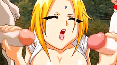 She knows how to handle two cocks at once