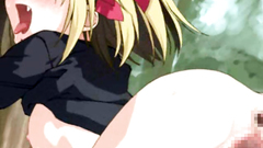 That young hentai blonde was fucked by big cock