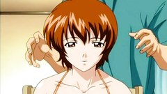 Handsome cutie with big mellons serves her boss